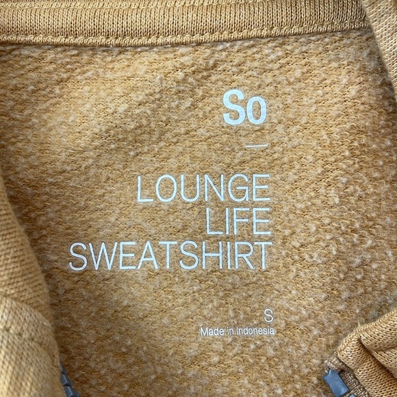 1/4 Zip Pullover Mustard in Color - Picture 4 of 4